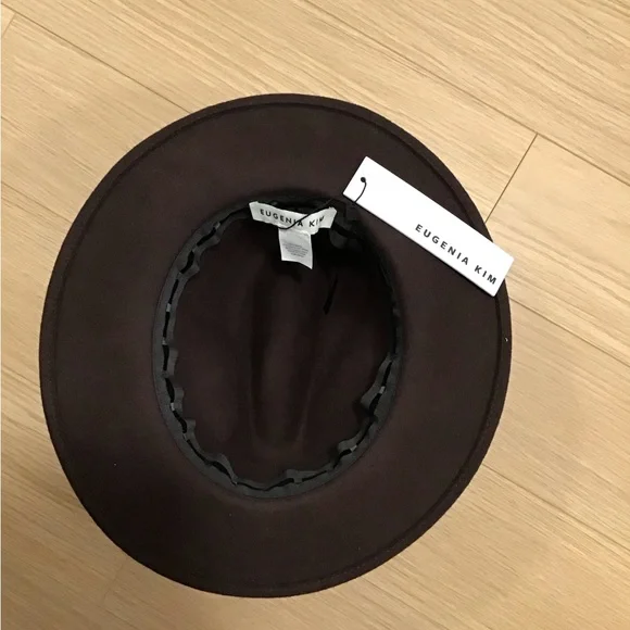 NEW Eugenia Kim Bianca in chocolate wool hat Hats display picture 3